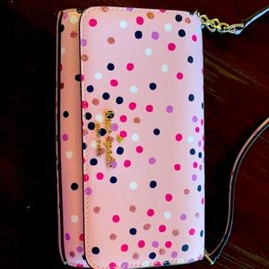 Kate Spade never used party purse . Pink /confetti